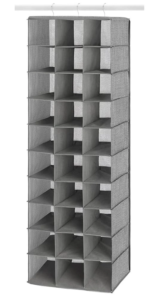 Grey Hanging Closet Organizer