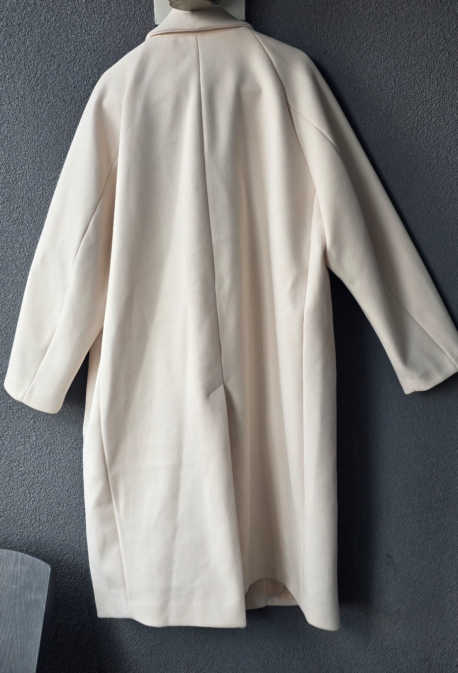 H&M Cream Wool Blend Coat - Size L - photo 5