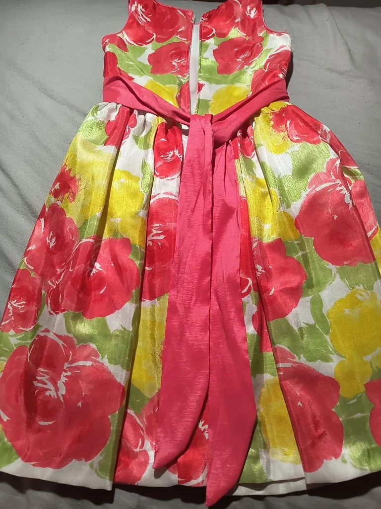Floral Dress - Red, Yellow, and Green image indicator(3)