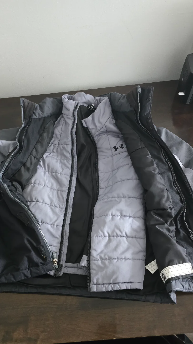 Under Armour Kids Jacket and North Face Size 5 boots image indicator(2)