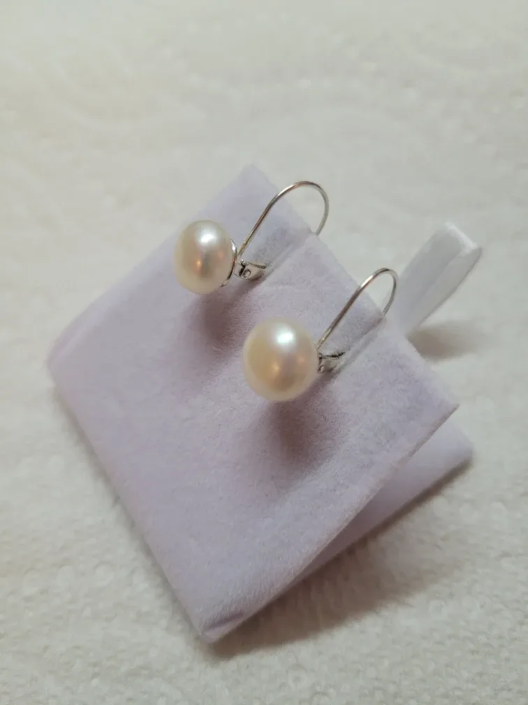 Pearl silver earrings thumbnail