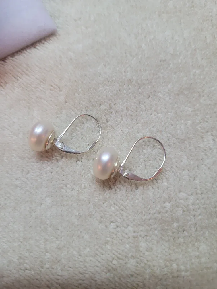Pearl silver earrings image indicator(5)