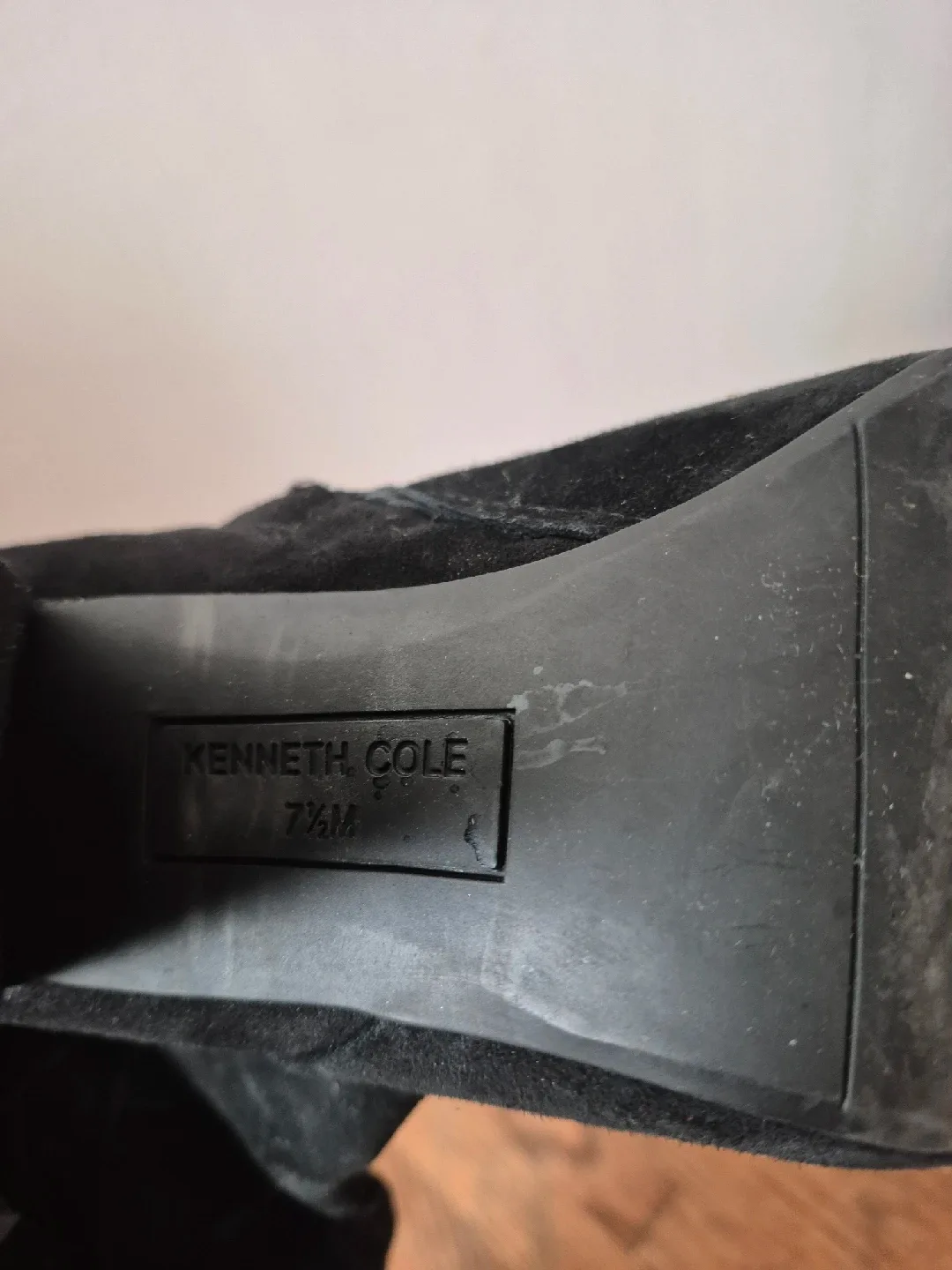 Kenneth Cole Black Suede Embroidered Boots - Size 7.5 image indicator(4)