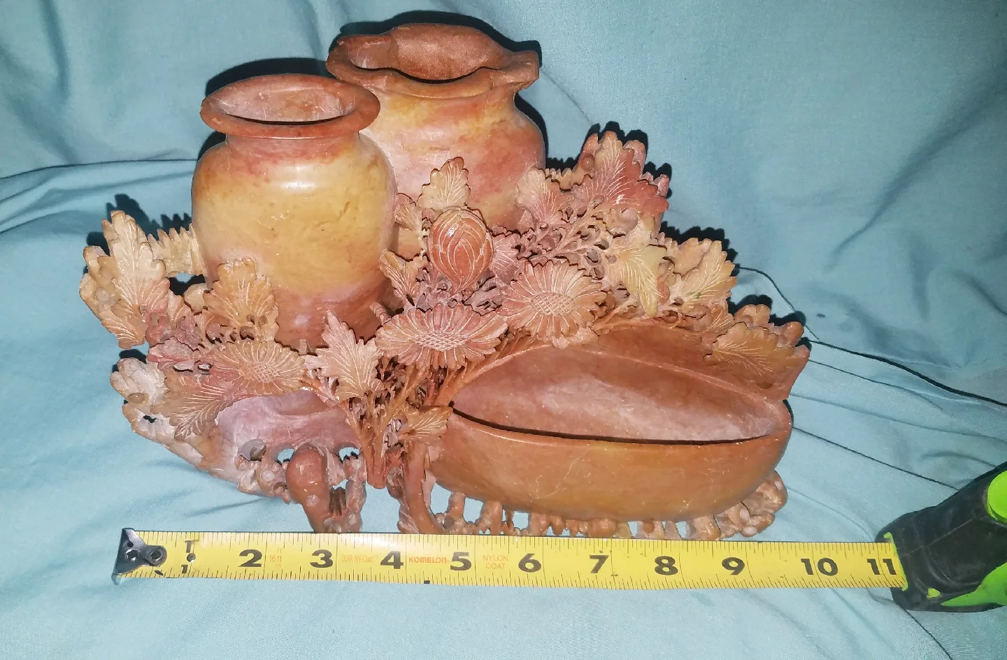 Vintage Antique Hand Carved Chinese Soapstone image indicator(2)