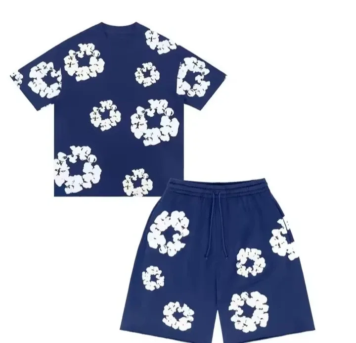 Matching Blue Floral T-Shirt & Shorts Set thumbnail