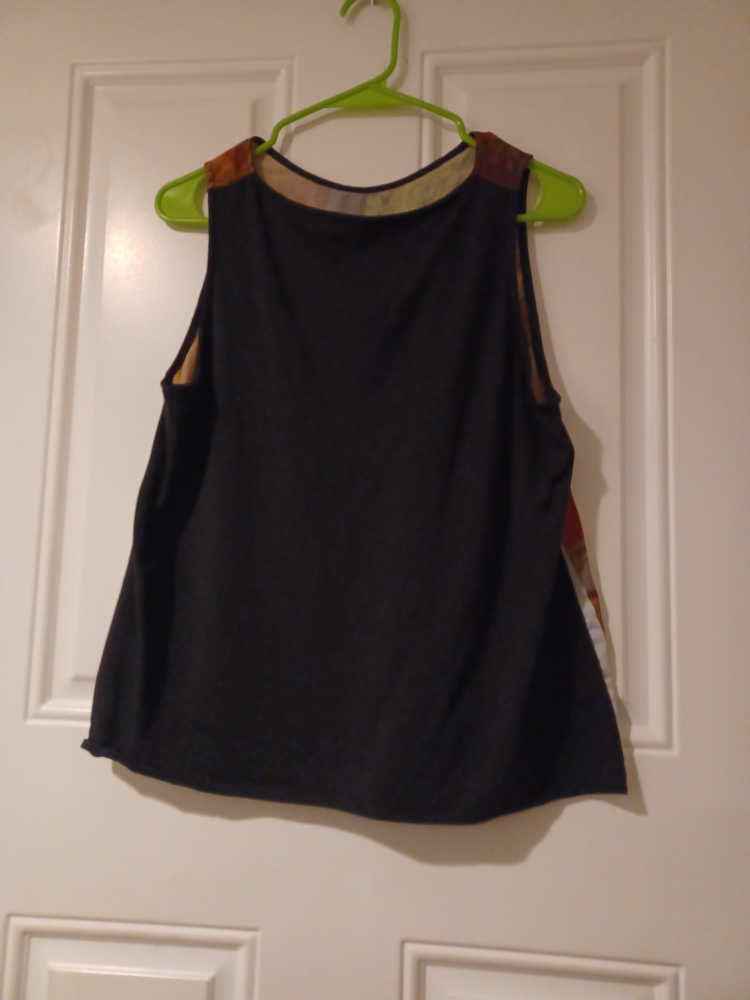 Tank Top - Black with Colorful Print