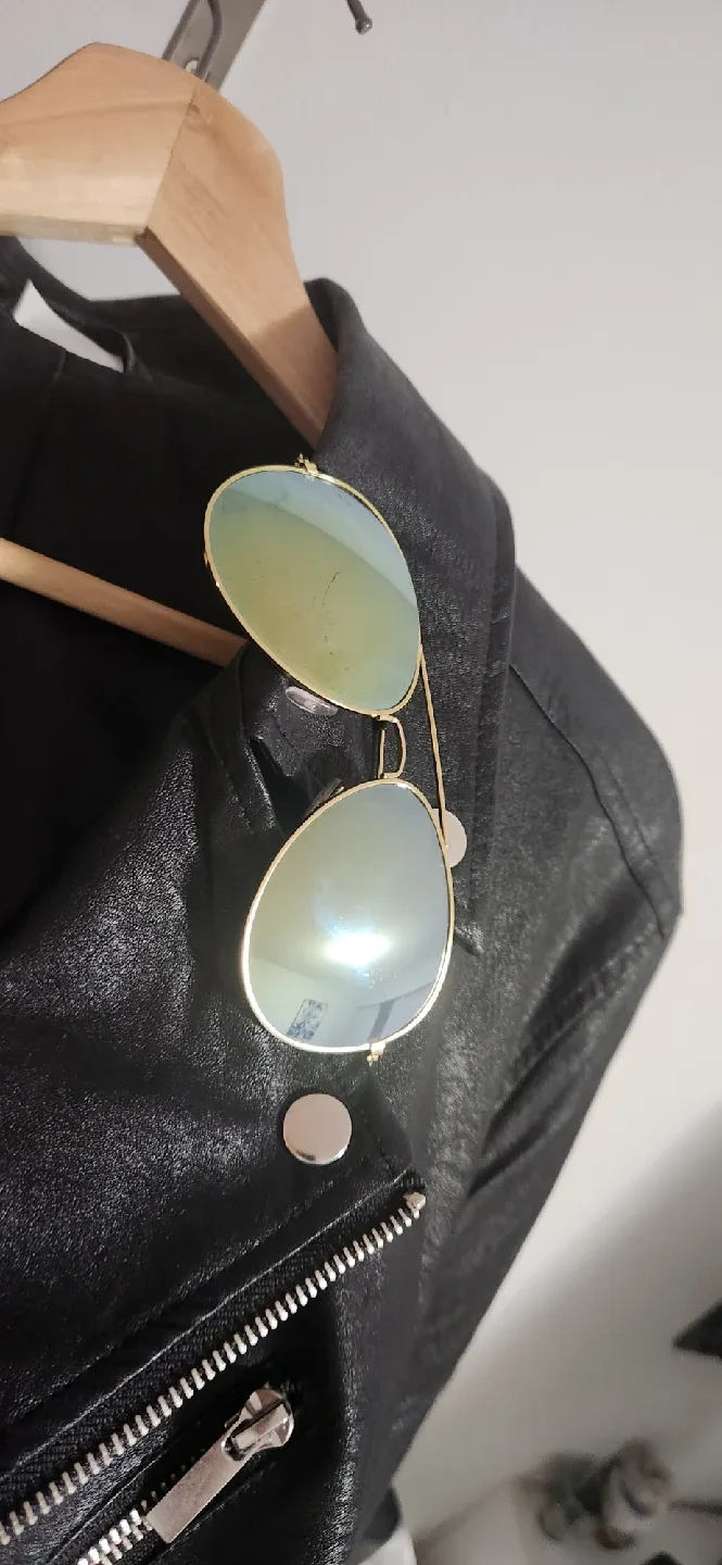 Halloween Costume Black Leather 'T-Birds' Jacket and aviators image indicator(4)