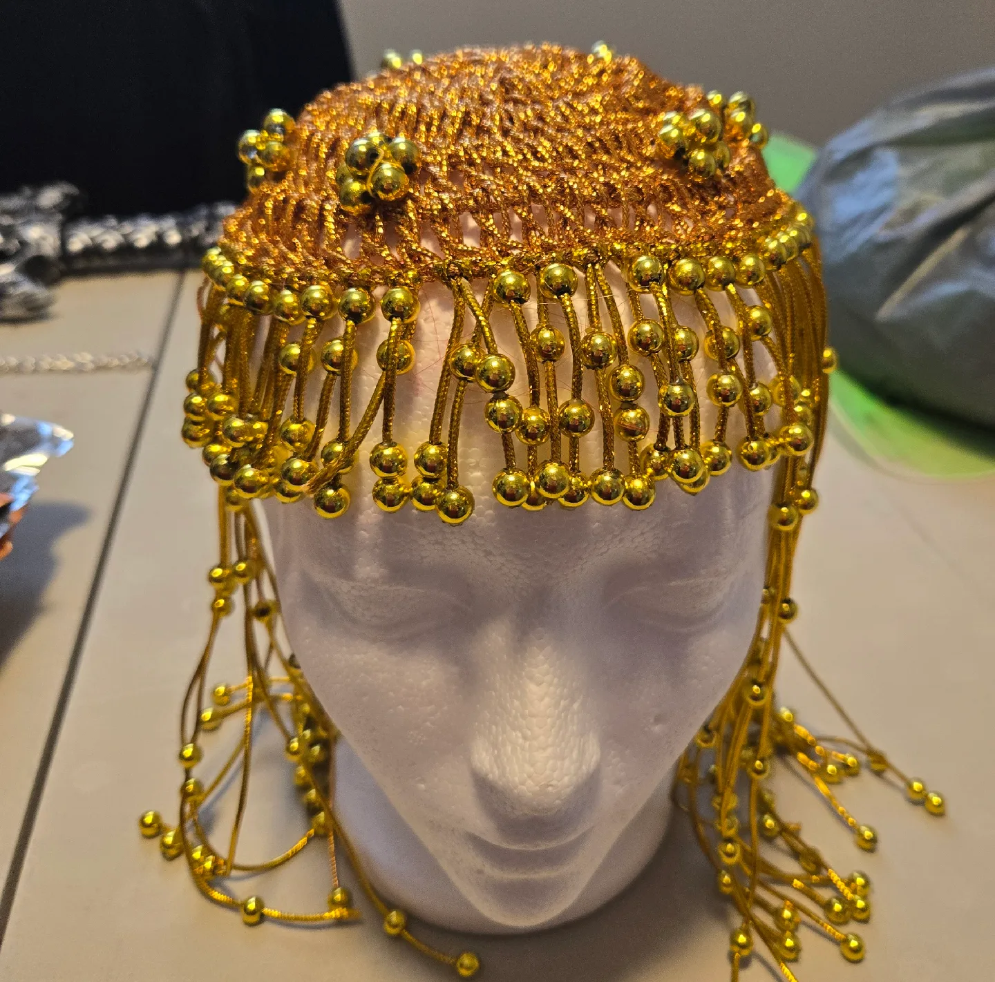 Gold Beaded Headpiece thumbnail