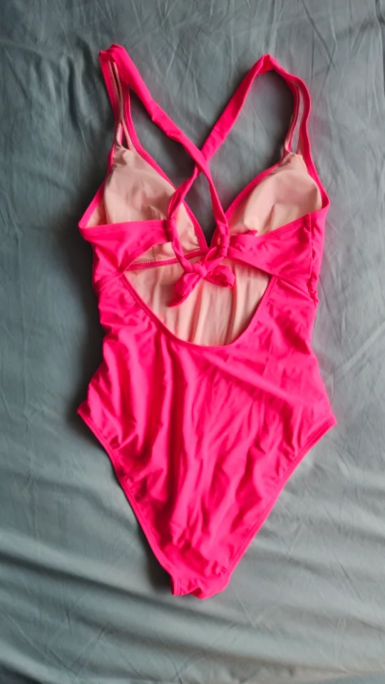 Cupshe hot pink one-piece bikini image indicator(2)