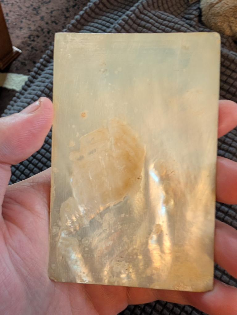 beautiful 1905 France   mother of pearl plaque - photo 3