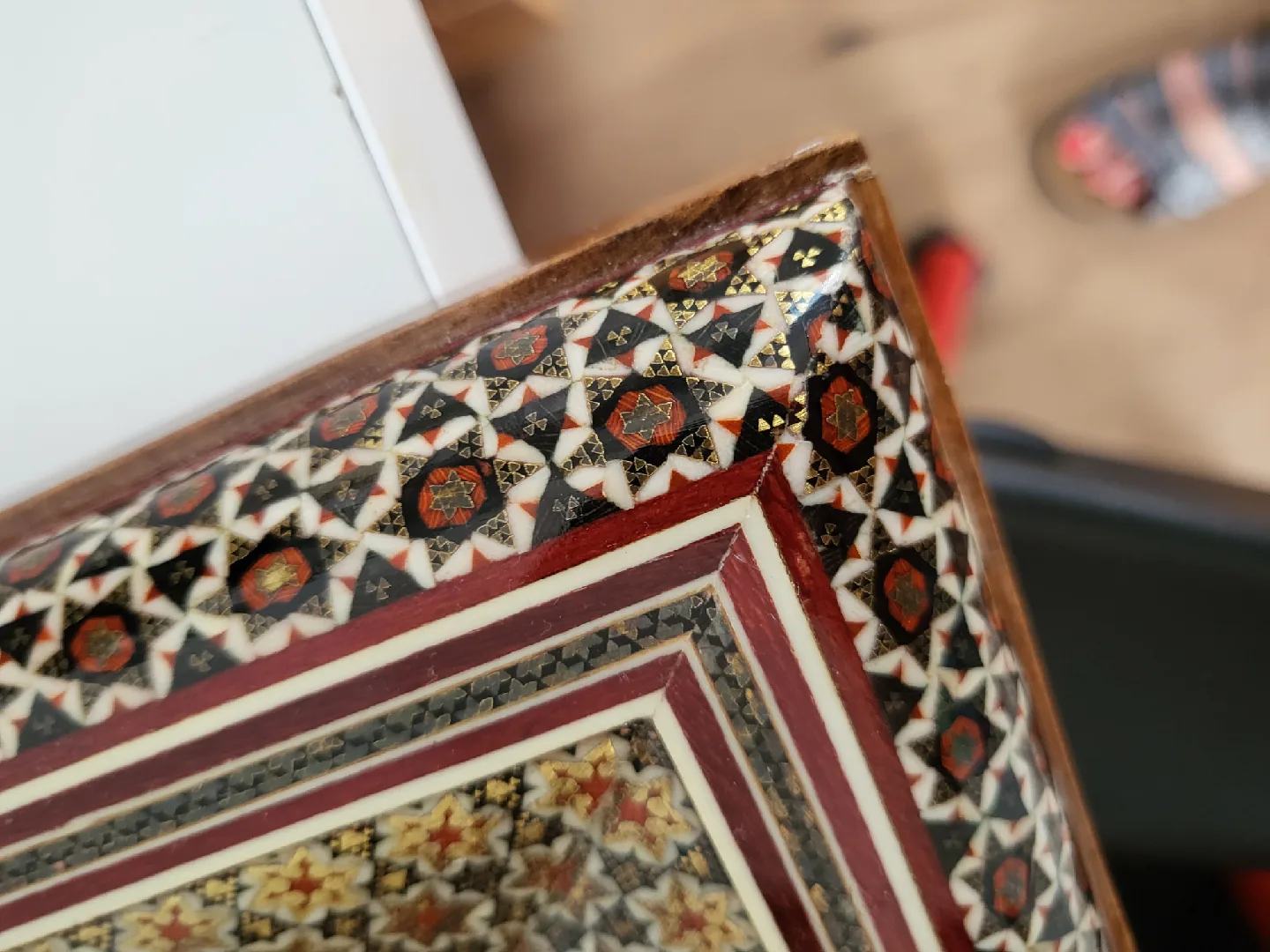 Vintage Marquetry Art Picture Frame image indicator(6)