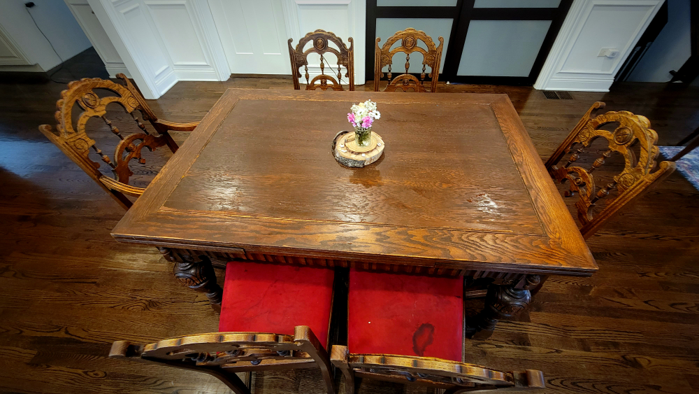Stately, Carved Gothic Dining Table Set (Seats 6) - photo 5