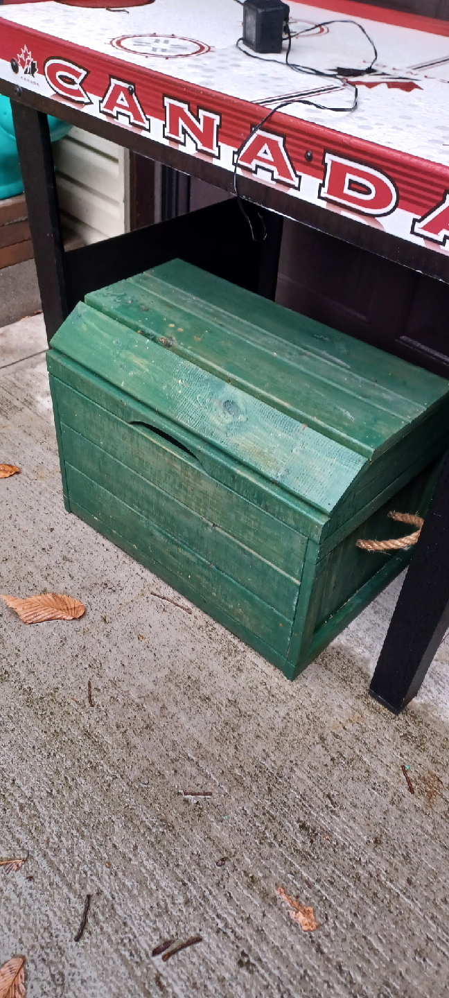 Green Wooden Toy Storage Chest $10 Cash