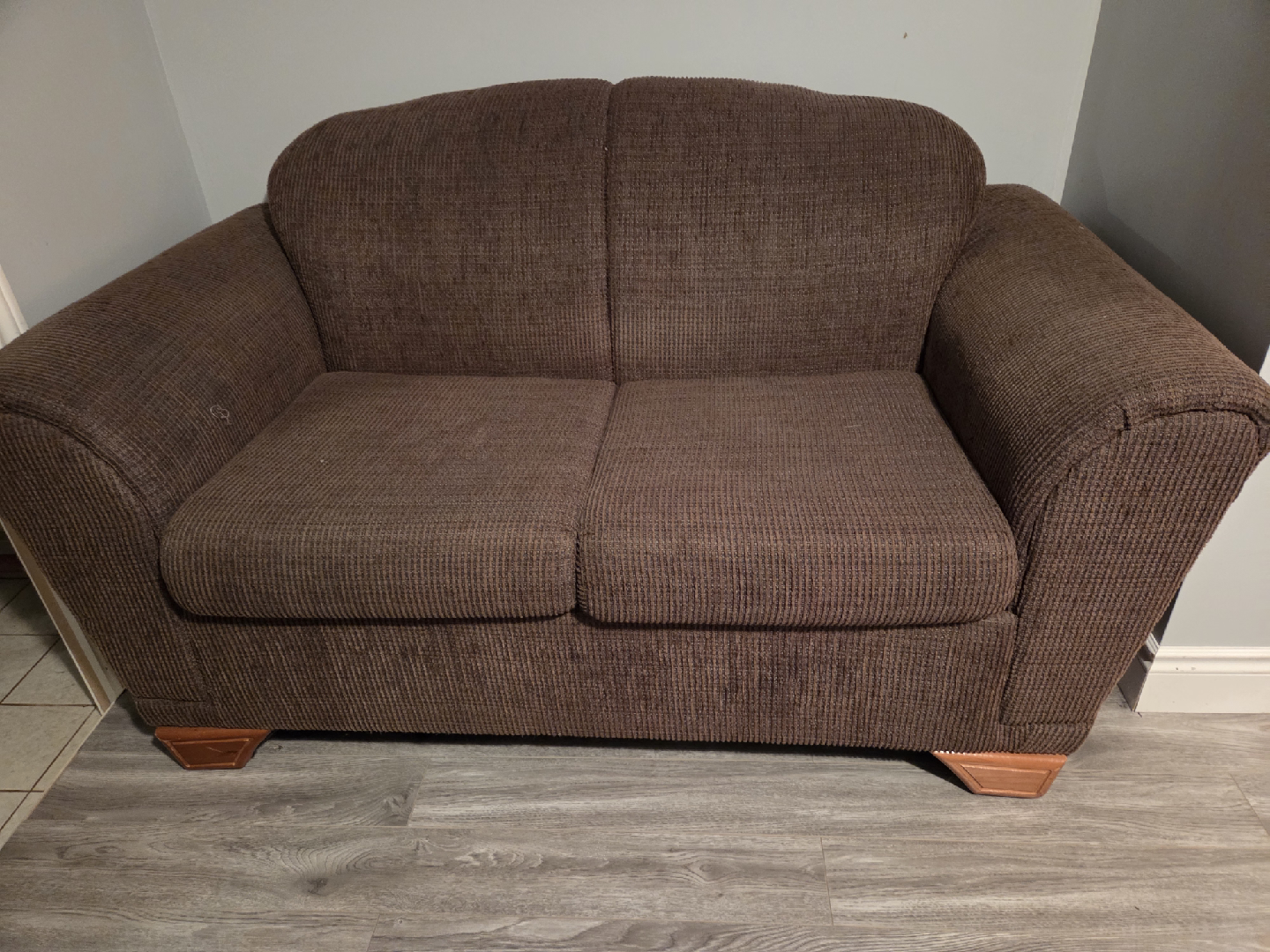 Brown Loveseat Sofa - photo 2
