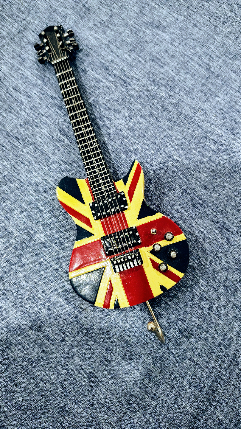Guitar Wall Hook with Union Jack Design