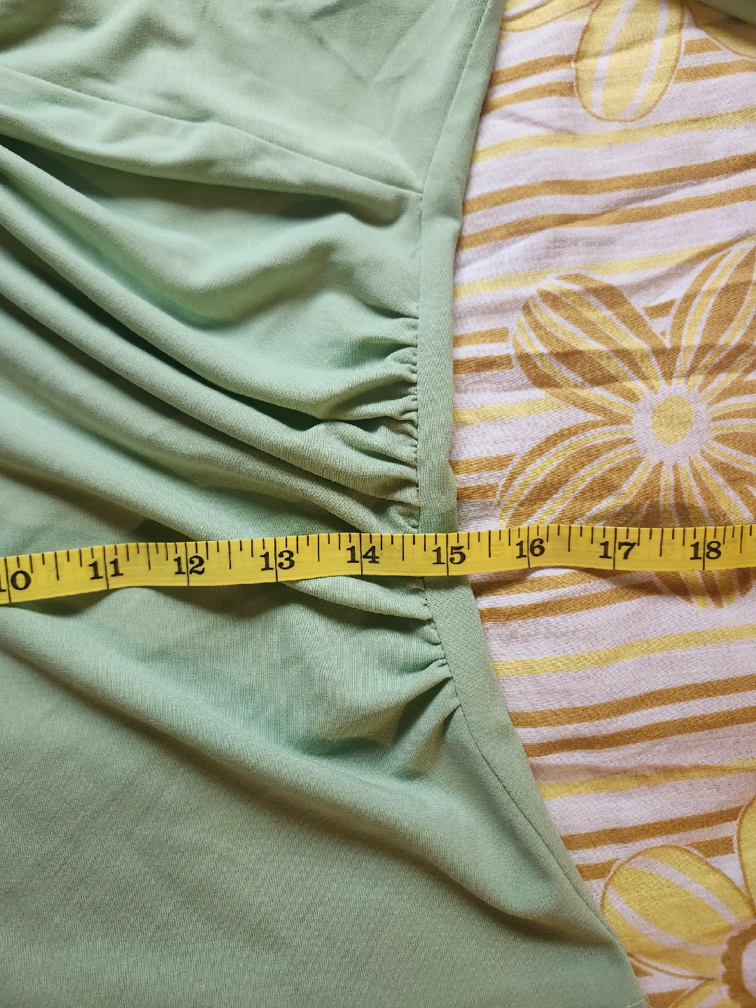 adorable 90s pastel green cinch front blouse image indicator(6)