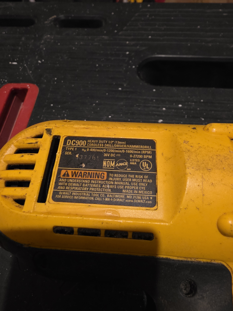 DeWalt DC900 Heavy Duty Cordless Drill/Driver/Hammerdrill - photo 3