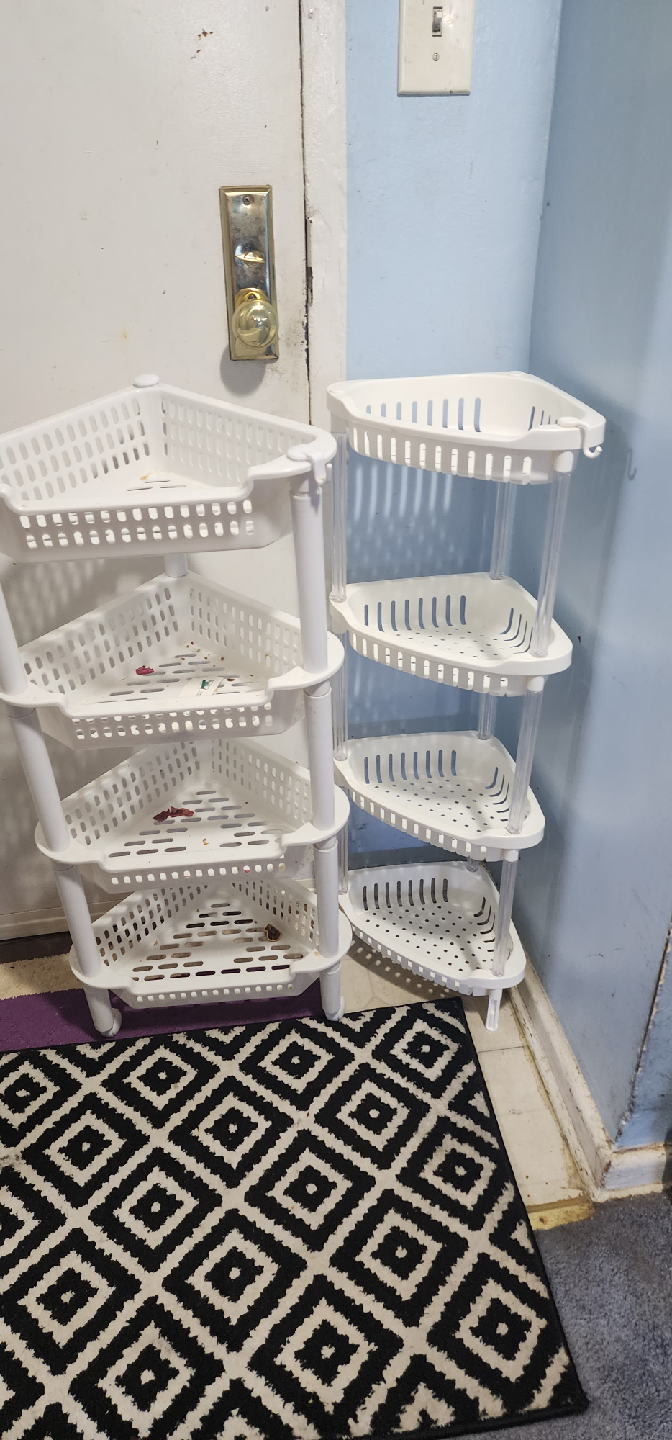 White Corner Shelf - 6 Tier