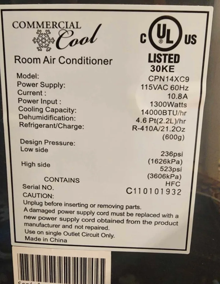 14000 BTU Portable Air Conditioner image indicator(3)