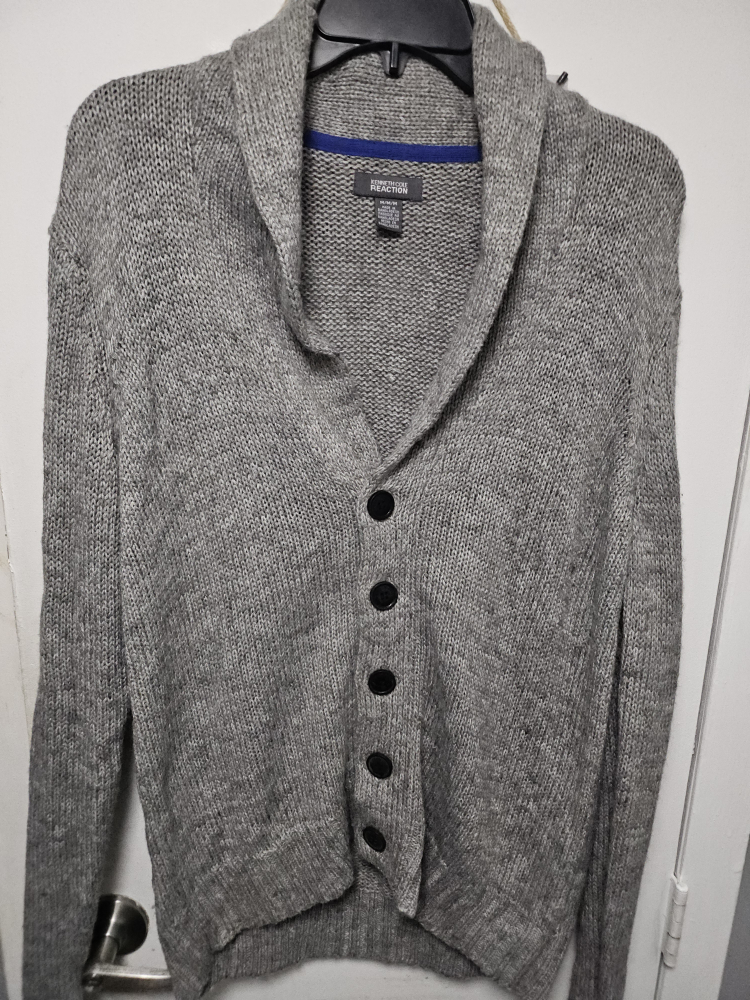 Kenneth Cole Reaction Gray Cardigan - Size M