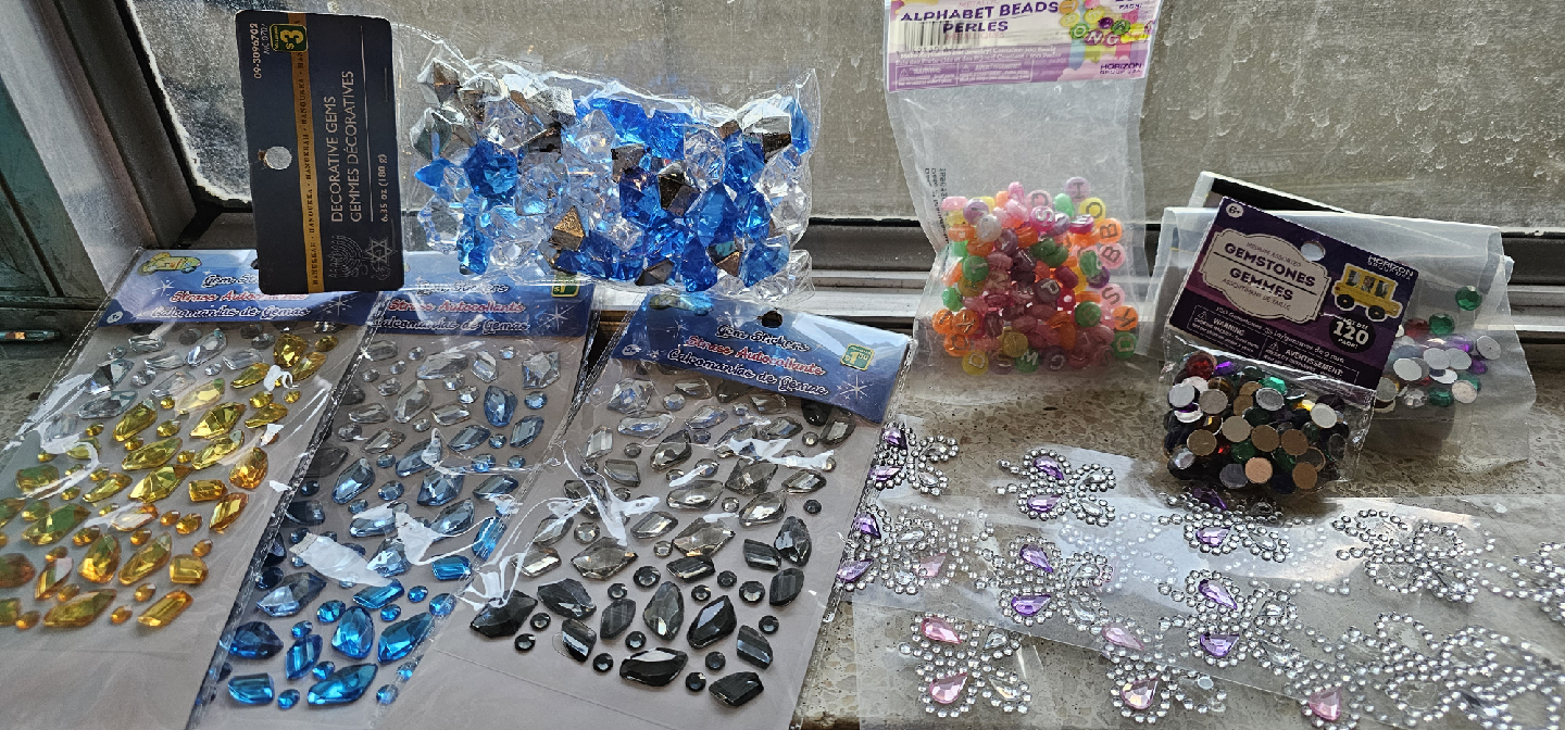 Craft Gems & Stickers - Variety of Colours & Styles