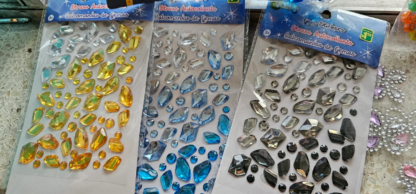 Craft Gems & Stickers - Variety of Colours & Styles image indicator(2)