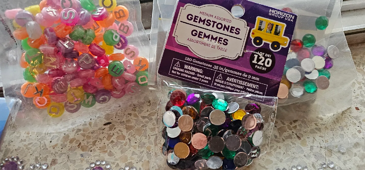 Craft Gems & Stickers - Variety of Colours & Styles image indicator(4)