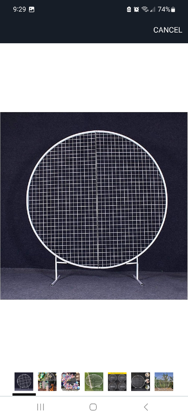 1.8m Round Wedding Arch Backdrop Stand - White