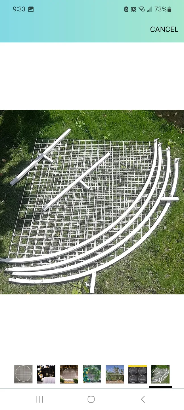 1.8m Round Wedding Arch Backdrop Stand - White image indicator(2)