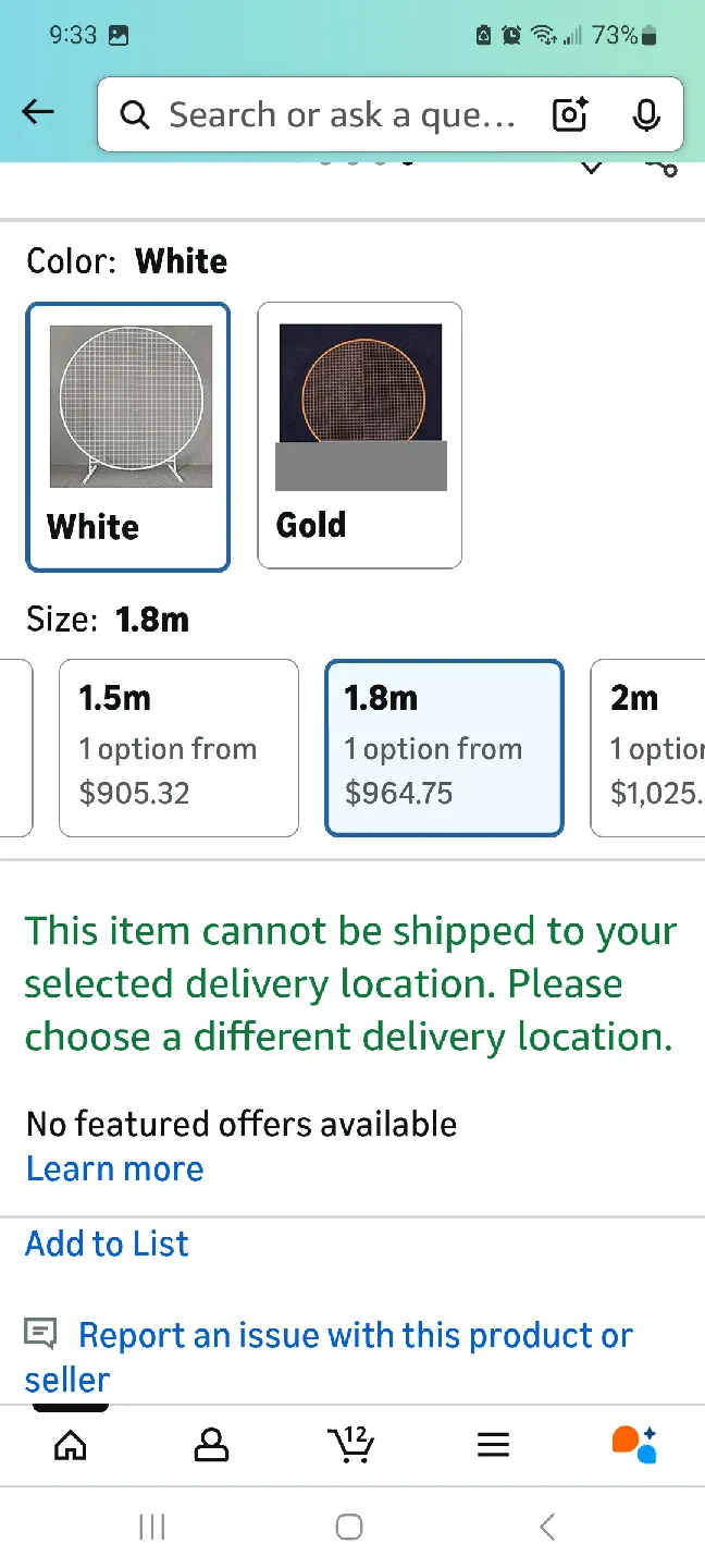 1.8m Round Wedding Arch Backdrop Stand - White image indicator(3)