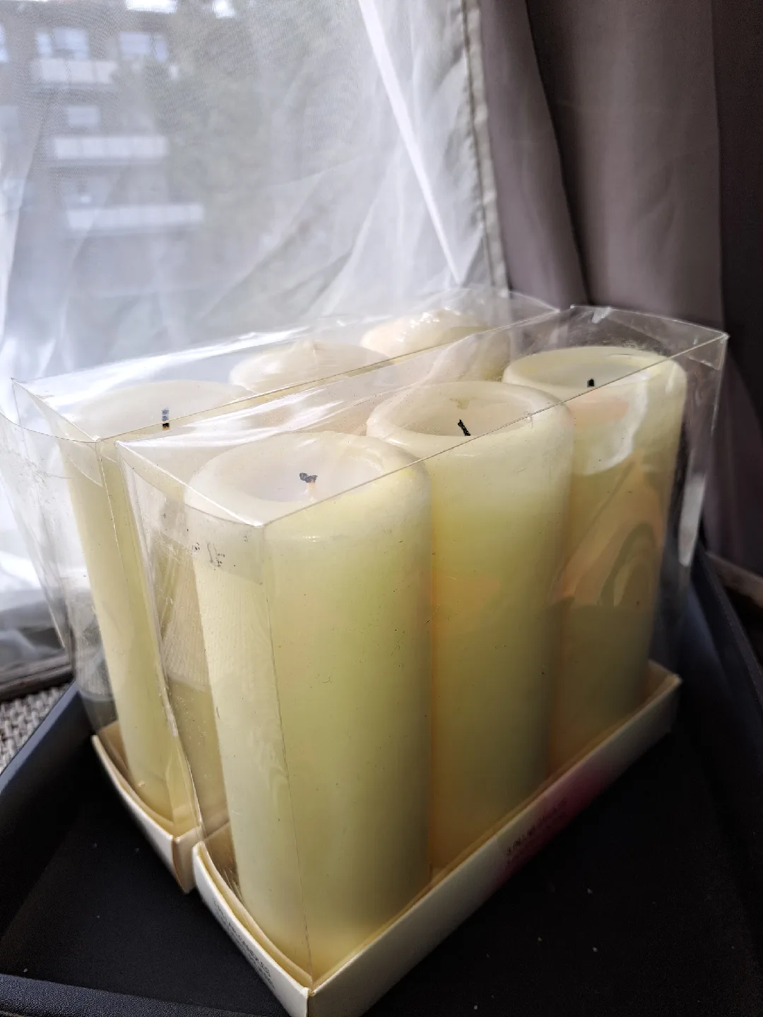 6 Pillar Candles - New in Box image indicator(3)