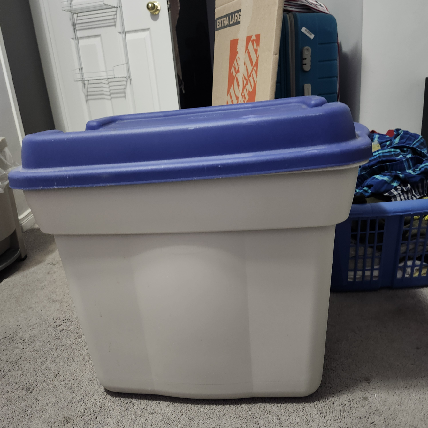 Storage Bin with Blue Lid - photo 2