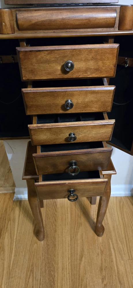 Wooden Jewelry Armoire with Mirror - photo 4