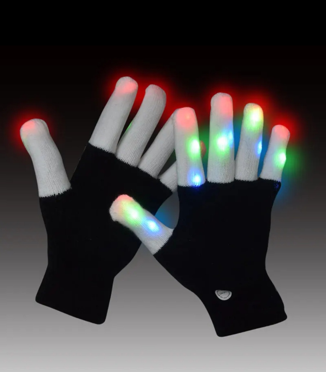 LED Finger Light Up Gloves - Fun Party Accessory!
