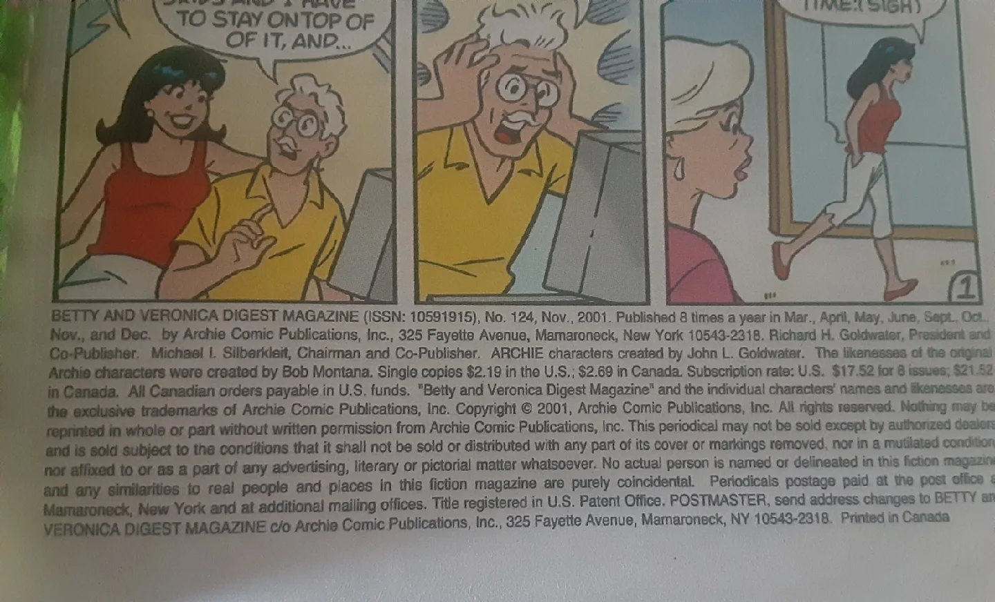 Betty and Veronica Digest Magazine No. 124 Special Addition image indicator(5)