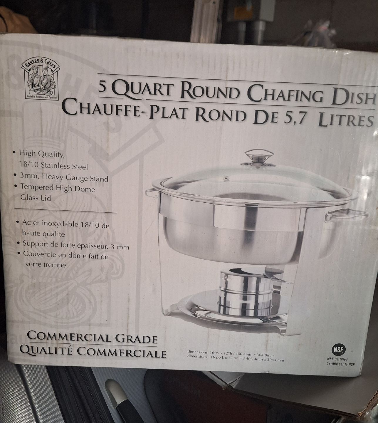 Bakers & Chefs 5 Quart Round Chafing Dish - photo 4