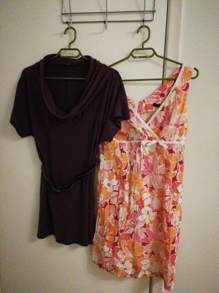 Two Dresses - Floral & Brown