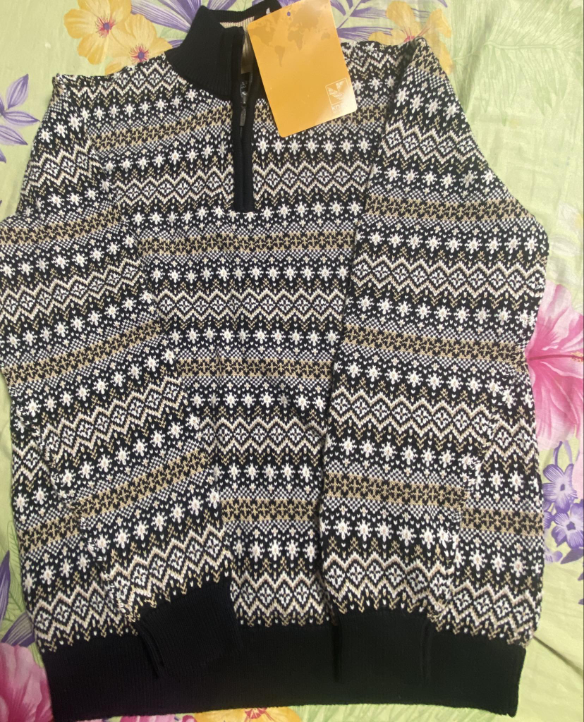Dockers Fair Isle 1/4 Zip Sweater - New with Tags