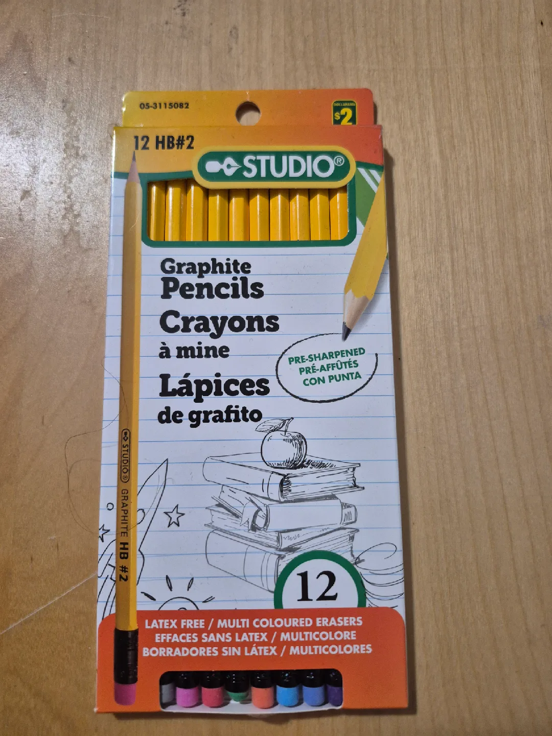 Studio 12 HB#2 Graphite Pencils w/ Erasers