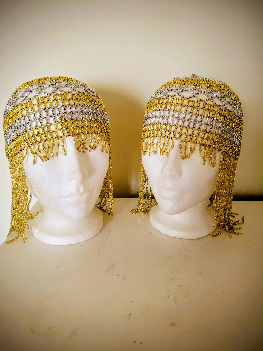 Gold & Silver Beaded Headpiece - Set of 2🧡 thrifty pick thumbnail
