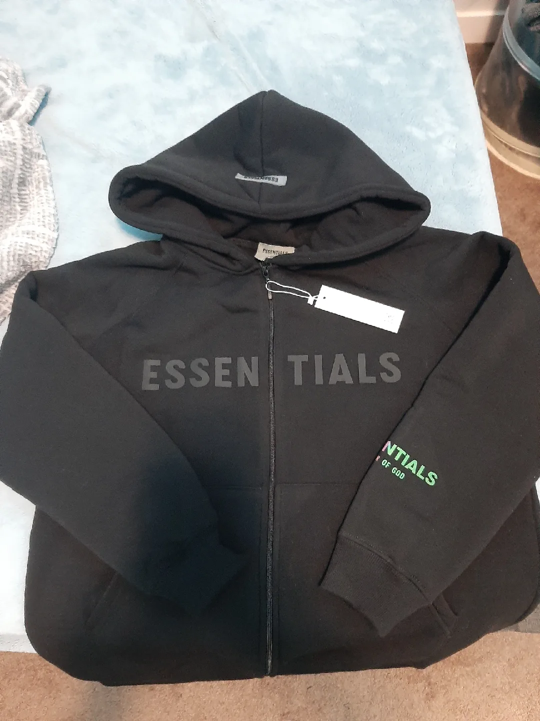 Essentials Fear of God Black Hoodie - Size M