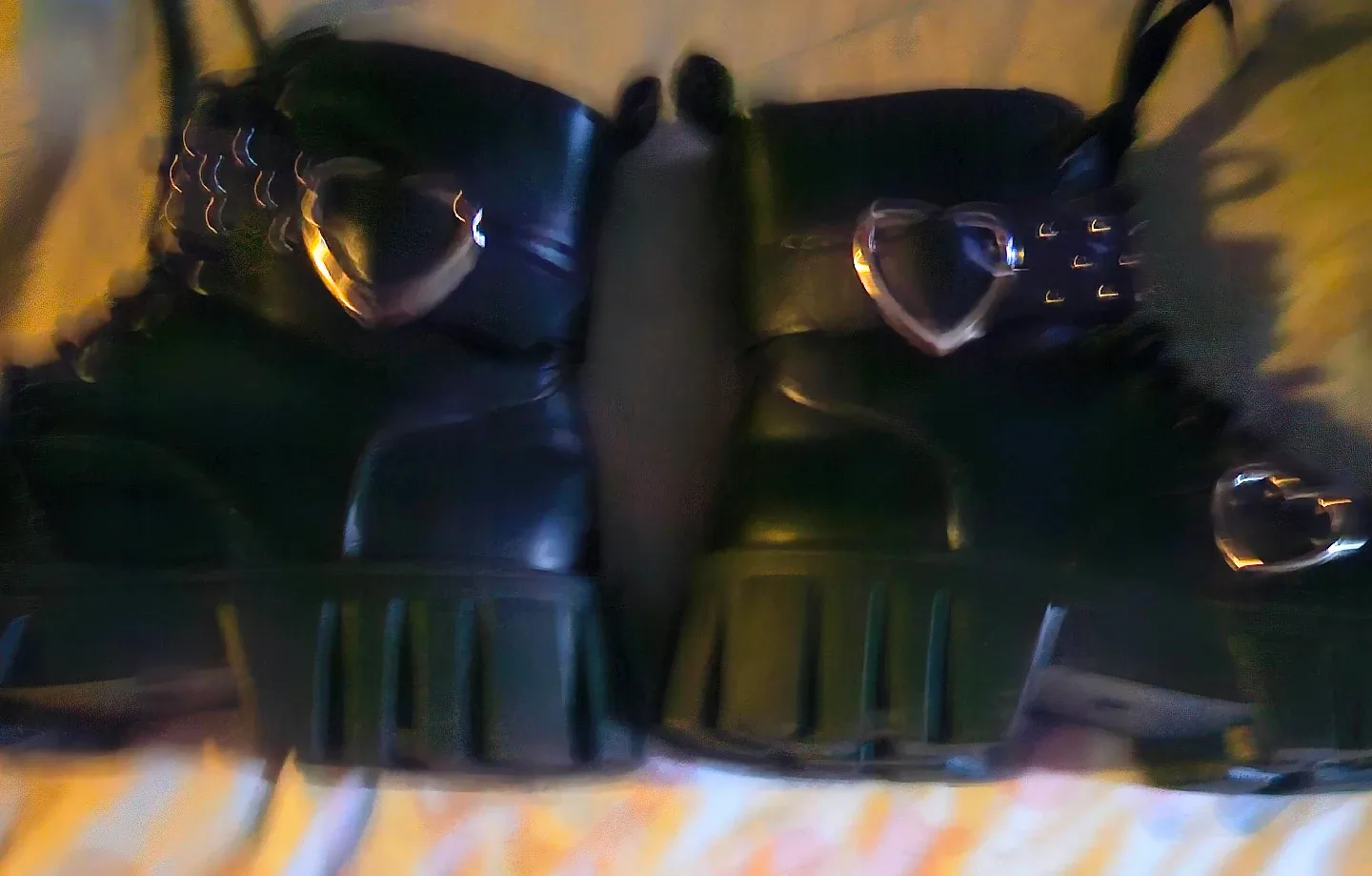 Black Platform Boots with Heart Detail image indicator(3)