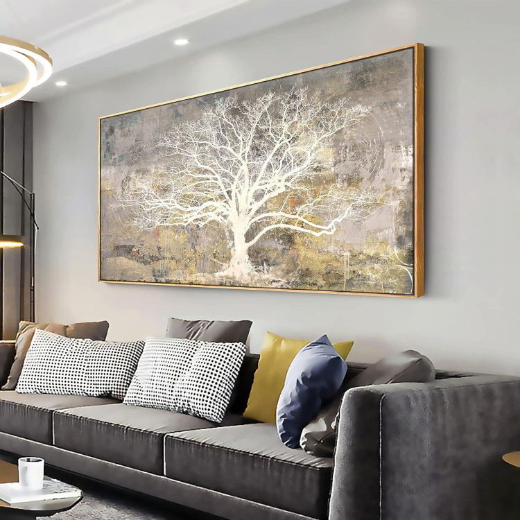 Framed wall art Abstract tree 50x100cm