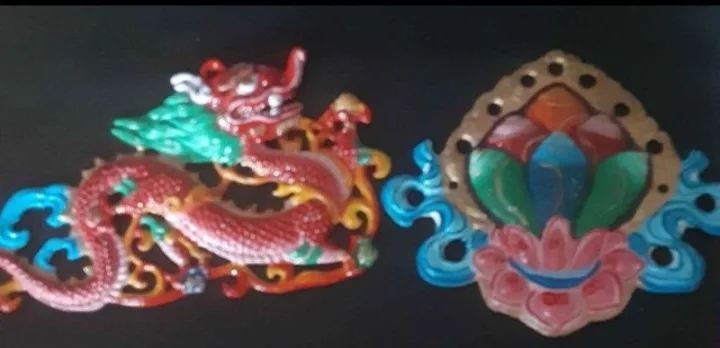 Dragon & Lotus Wall Decor thumbnail