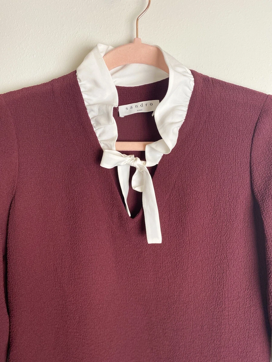 Sandro Paris Burgundy Dress size1 - photo 2