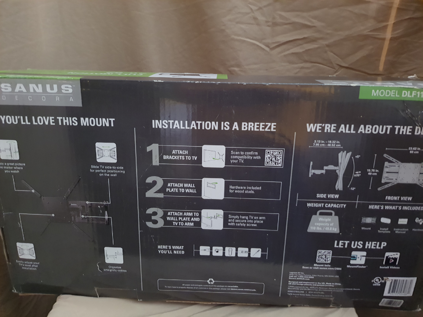 Sanus Full Motion TV Wall Mount 40-82 inch - photo 2
