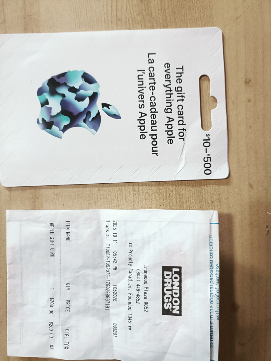 Apple $200 Gift Card