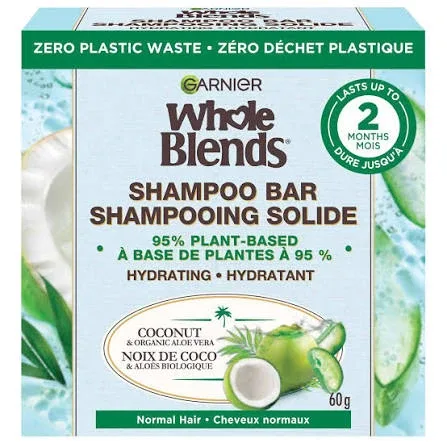 (NEW) Garnier Whole Blends Coconut Shampoo Bar (60g) thumbnail