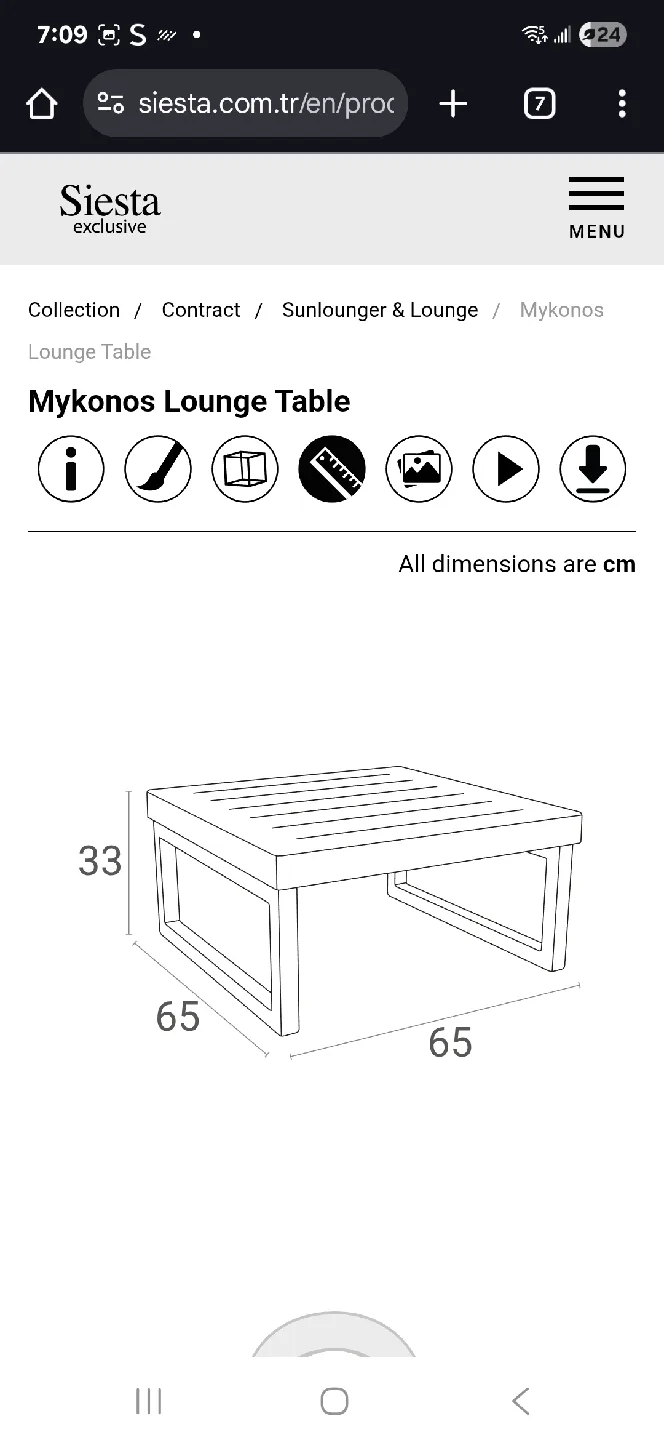 Siesta Exclusive Mykonos Lounge Table - White image indicator(4)