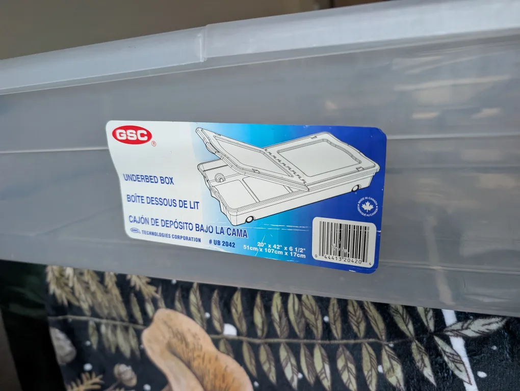 GSC Underbed Storage Box - 20" x 42" x 6 1/2" image indicator(2)